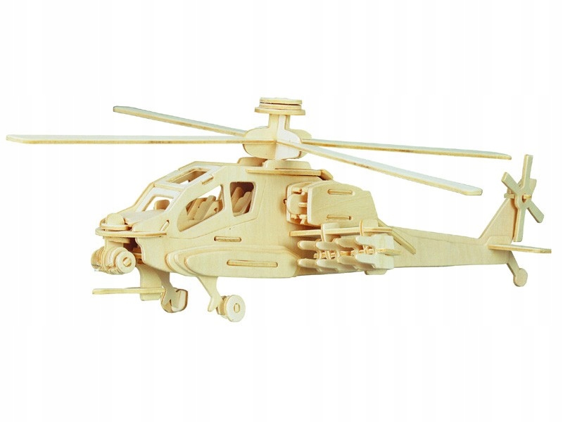 Helikopter Apache składanka drewniana 3D P072
