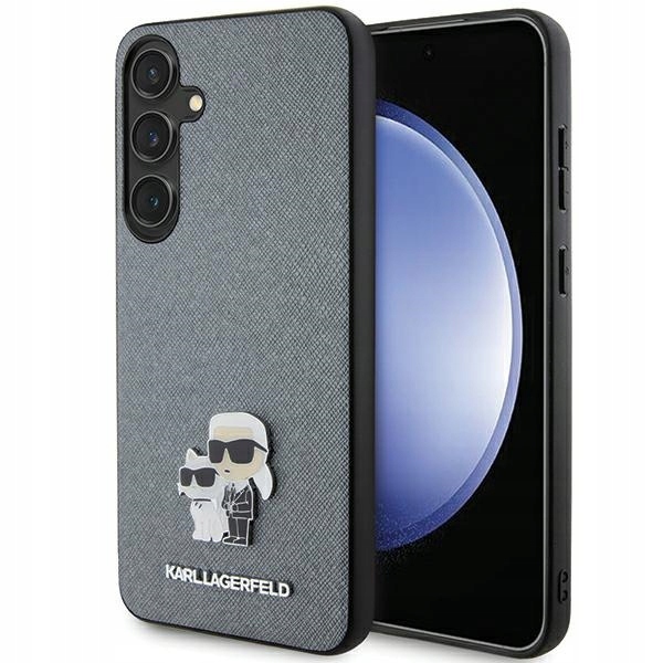 Karl Lagerfeld Zadní Kryt pro Samsung Galaxy S24+ Camshield pouzdro s kroužkem, šedý