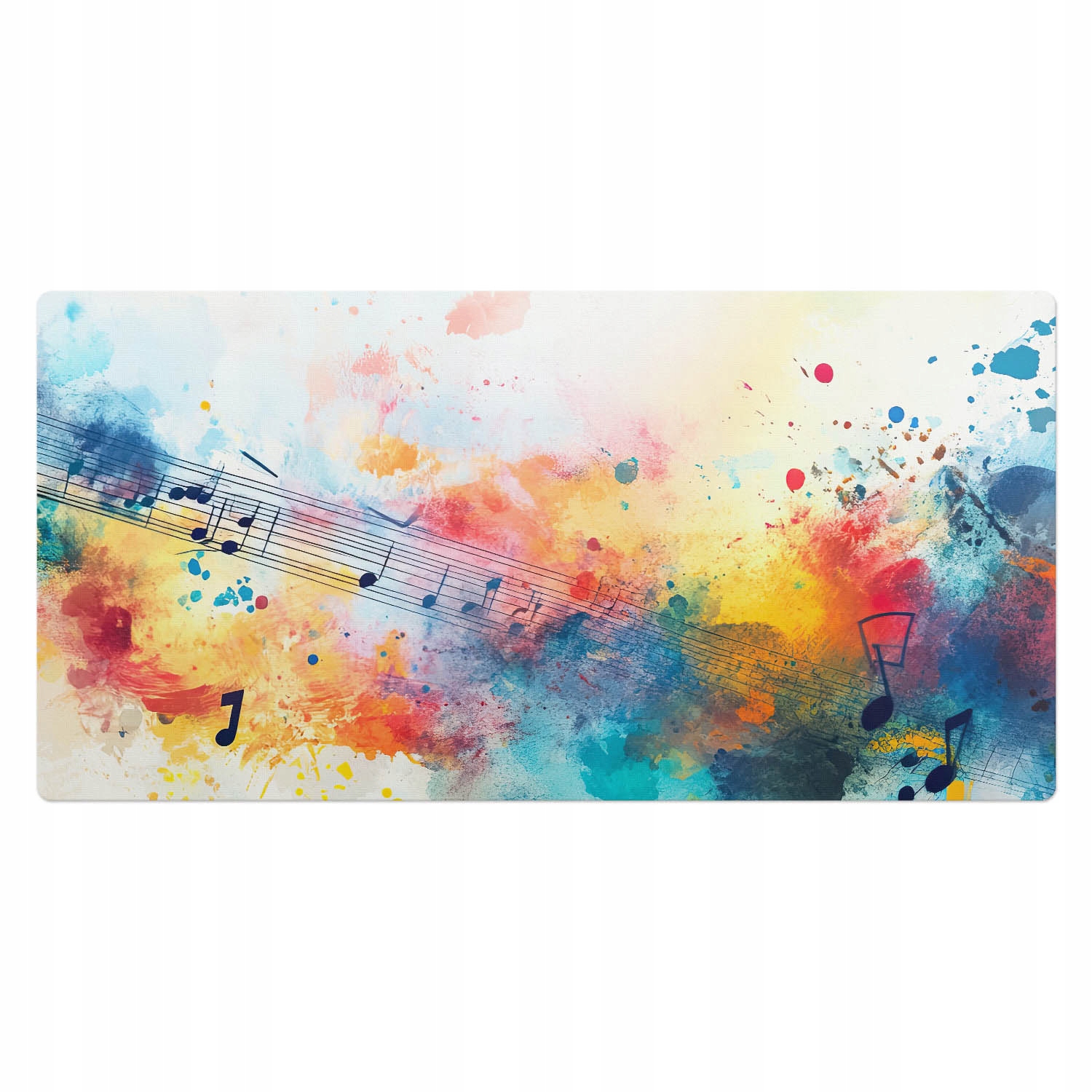 Mata ochronna podkładka na biurko stół blat Muzyczna abstrakcja 100x50 cm