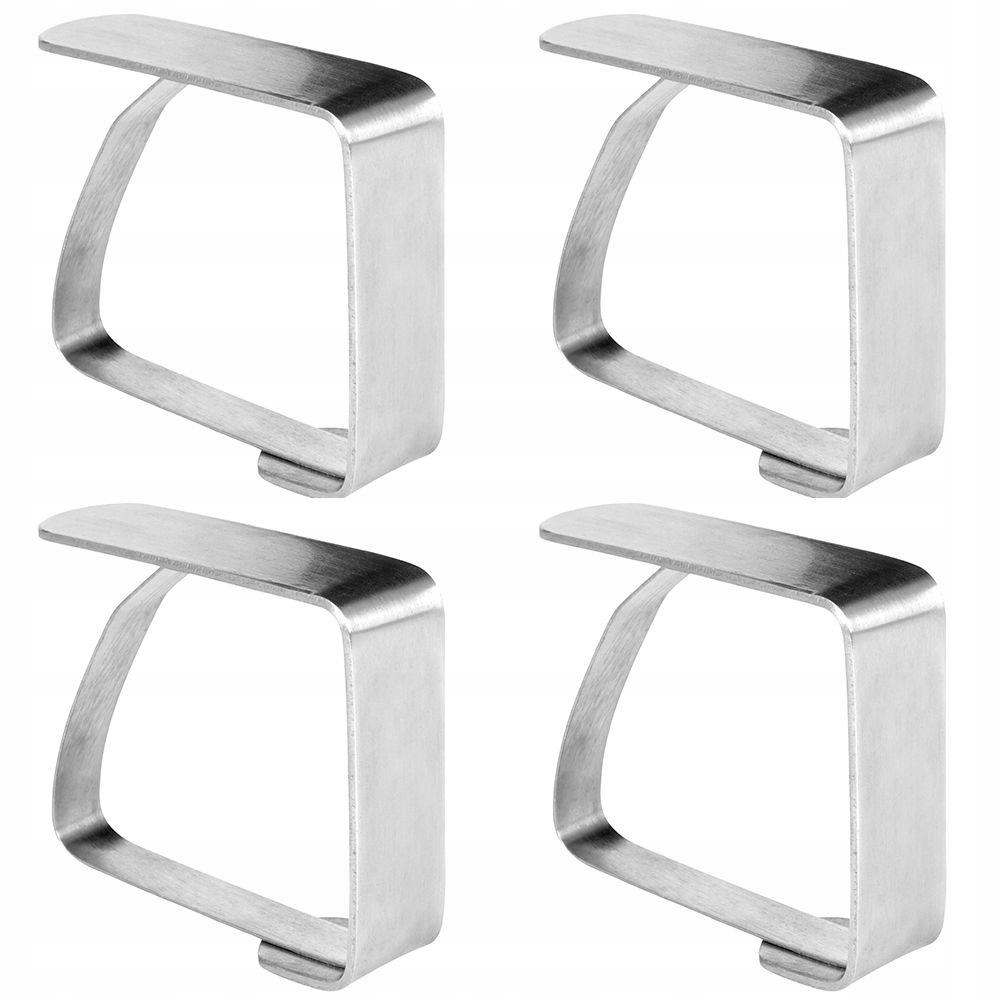 Klipsy do obrusu stalowe stalowy nierdzewna 4 szt.