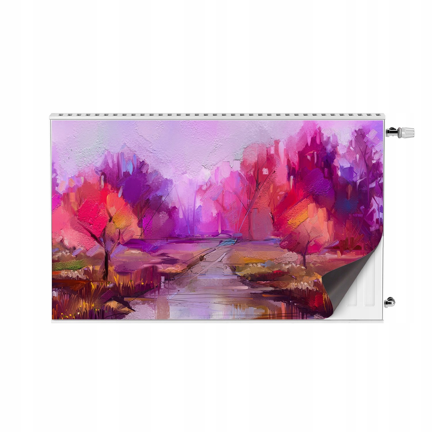 Maskovačka na radiátor 100x60 Řeka podzim barvy