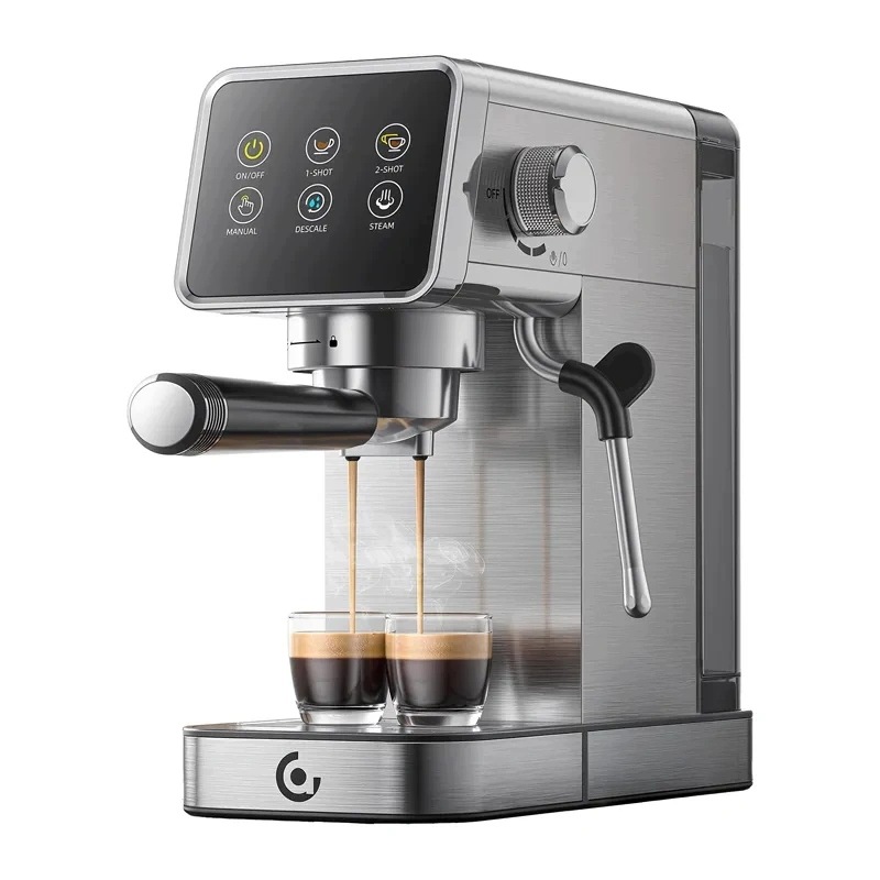Kolbový kávovar Amzchef 20 bar 1350 W s parní tryskou pro espresso Cappuccino