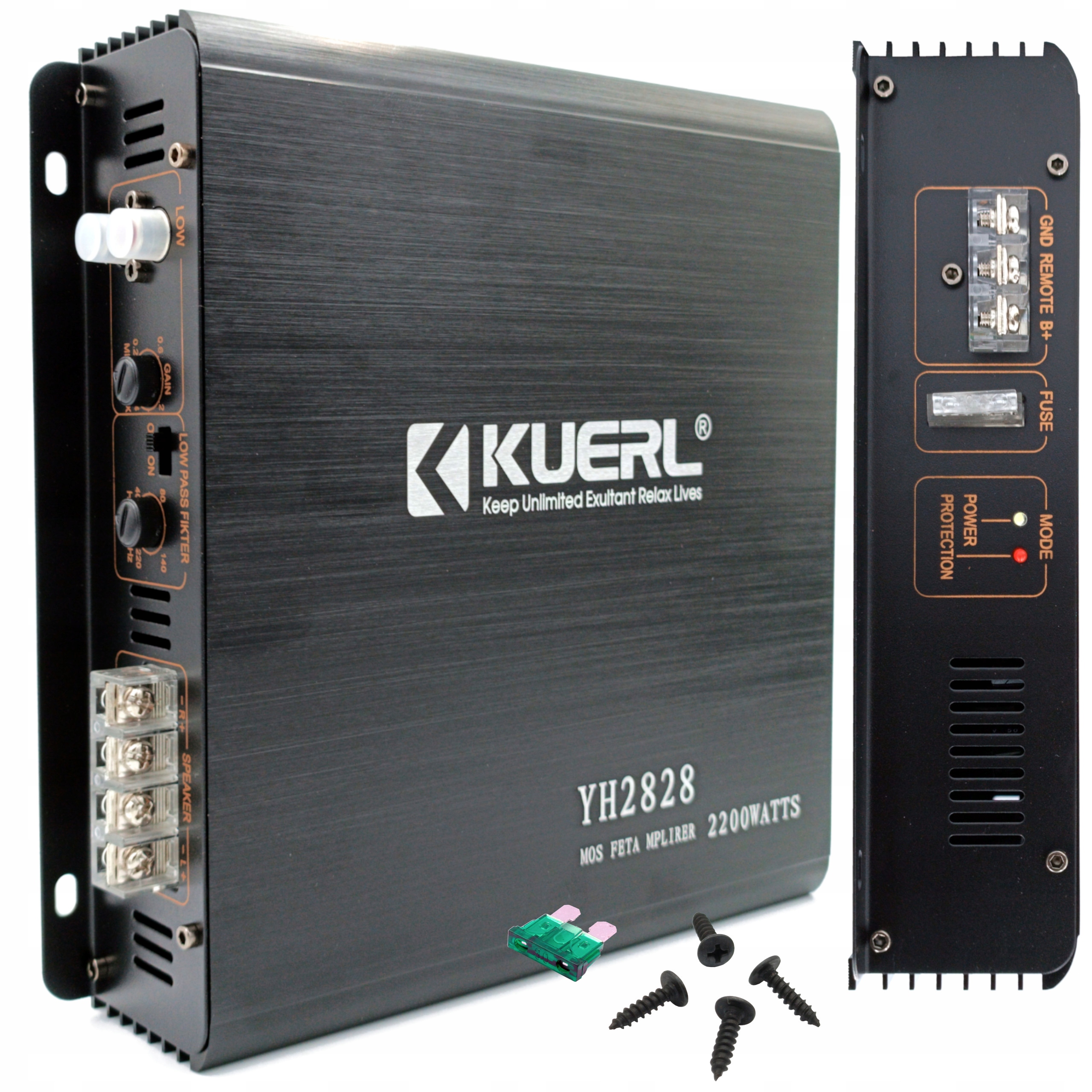 Zesilovač do auta 1000W pro reproduktory převodovky Kuerl YH2828