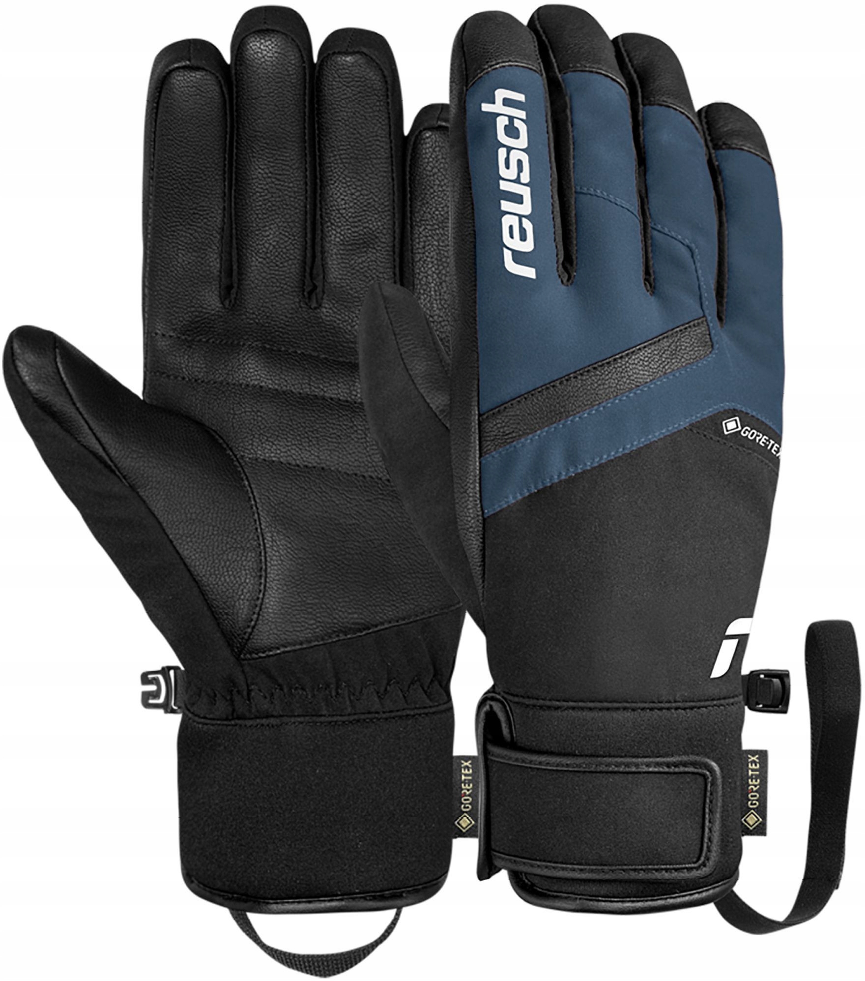 Lyžařské rukavice Reusch Booster Gore-tex Velikost: 8,5 M/L blk/modrá