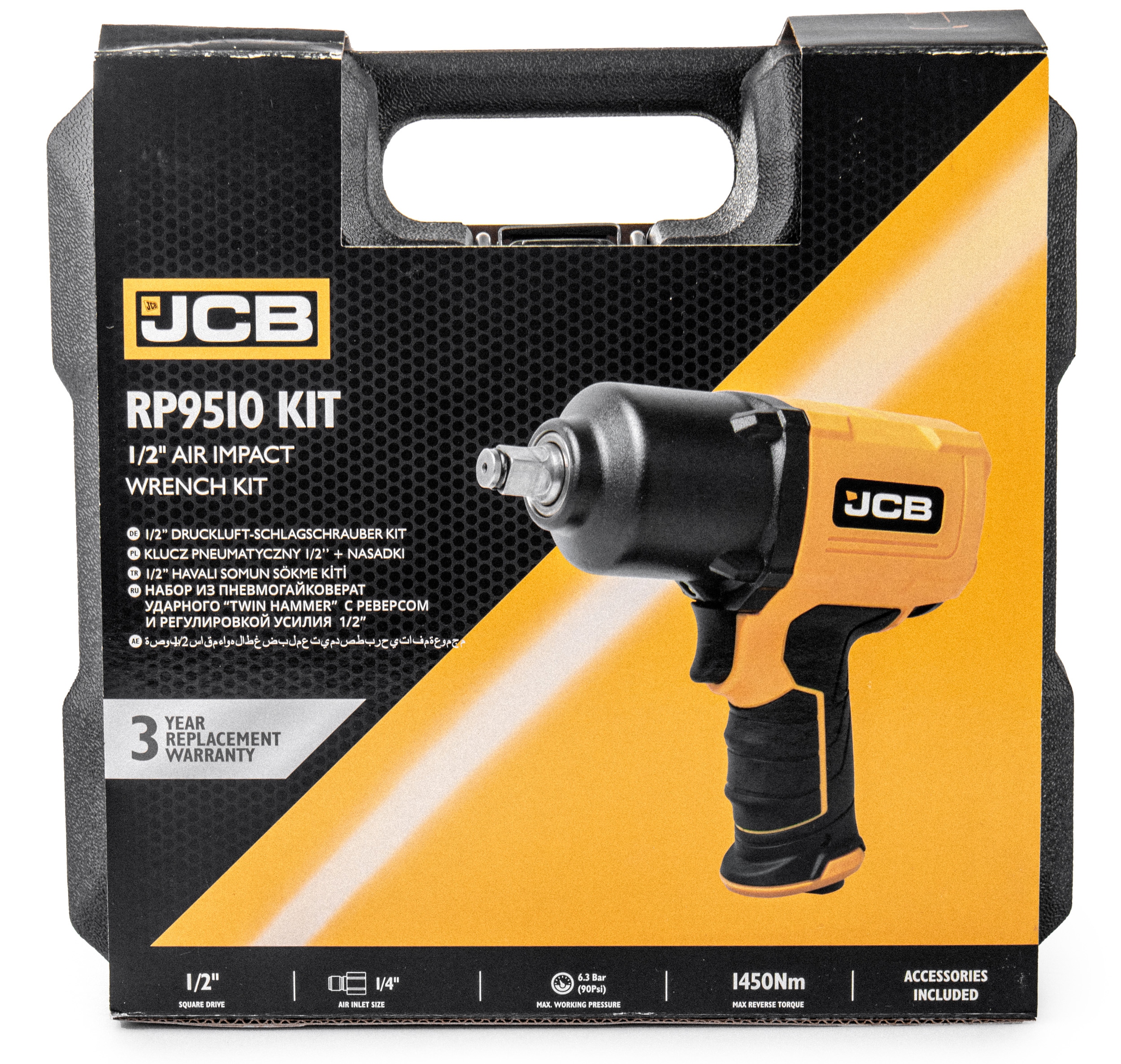 KLUCZ UDAROWY 1/2"PNEUMATYCZNY Z UDAREM DO KÓŁ KOMPRESORA 1450NM ZESTAW JCB Rodzaj klucz udarowy