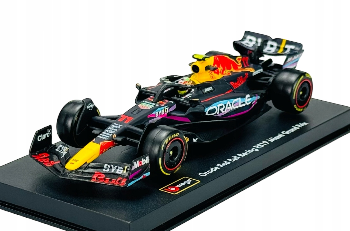 Bburago F1 Red Bull RB19 #11 Perez Gp Miami 38083 1:43 Vitrína Formule 1