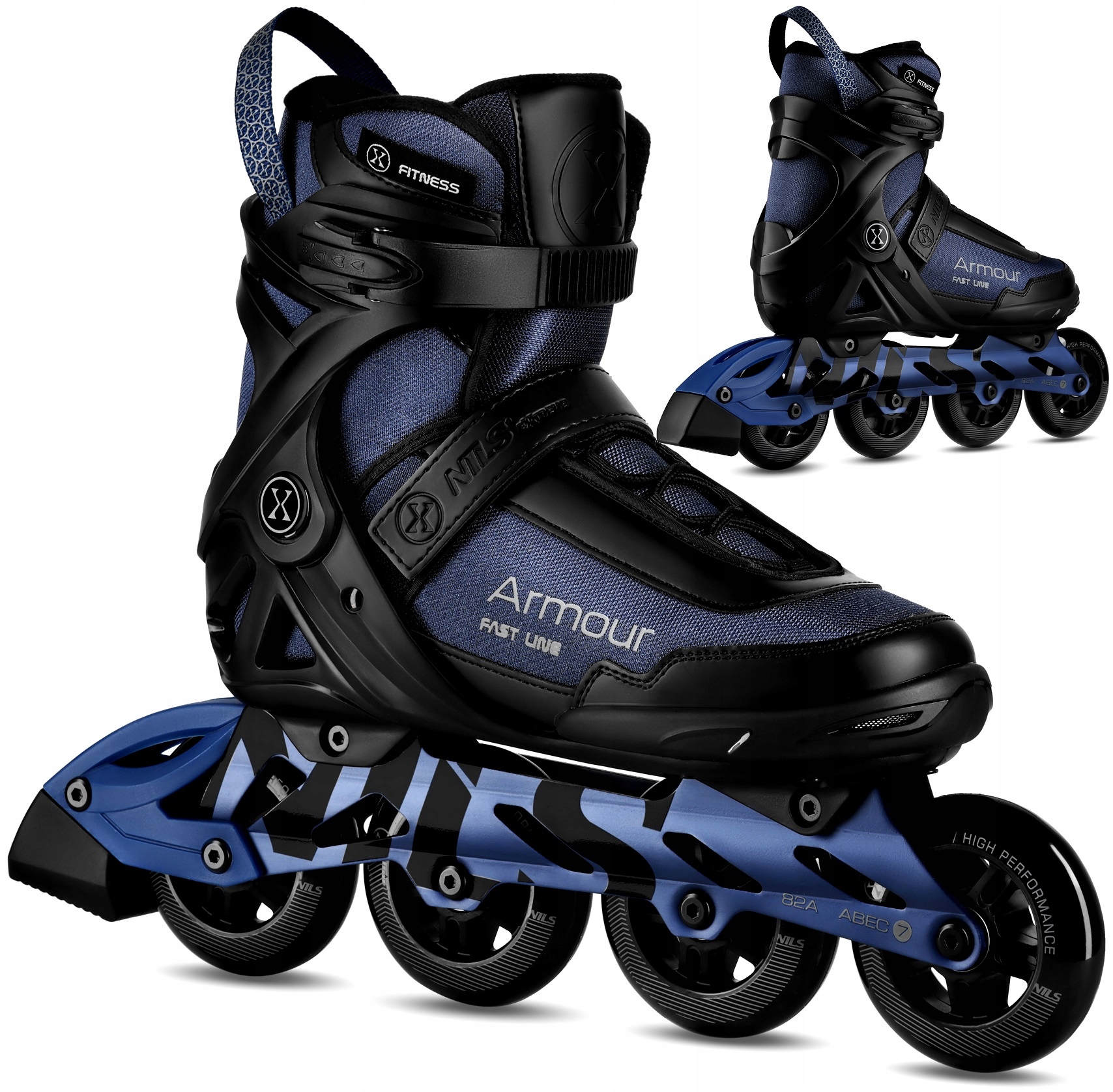 Łyżworolki NILS EXTREME ARMOUR Rolki Rekreacyjne 90mm ABEC 7 S