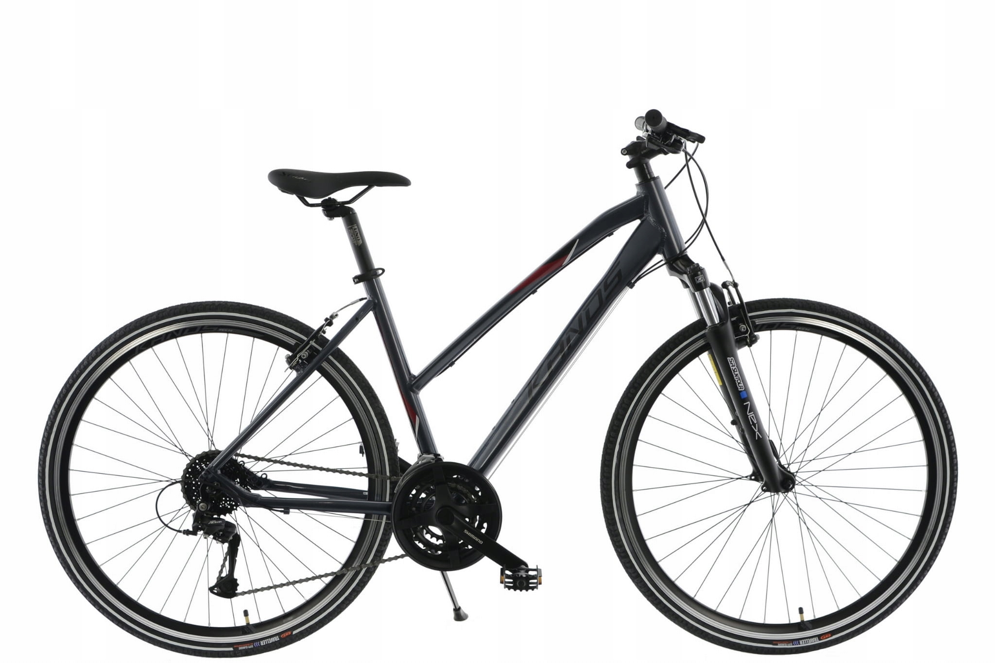 Rower 28" Crossowy Kands Cross Line 1100 rama 17'' grafitowy bordowy R23