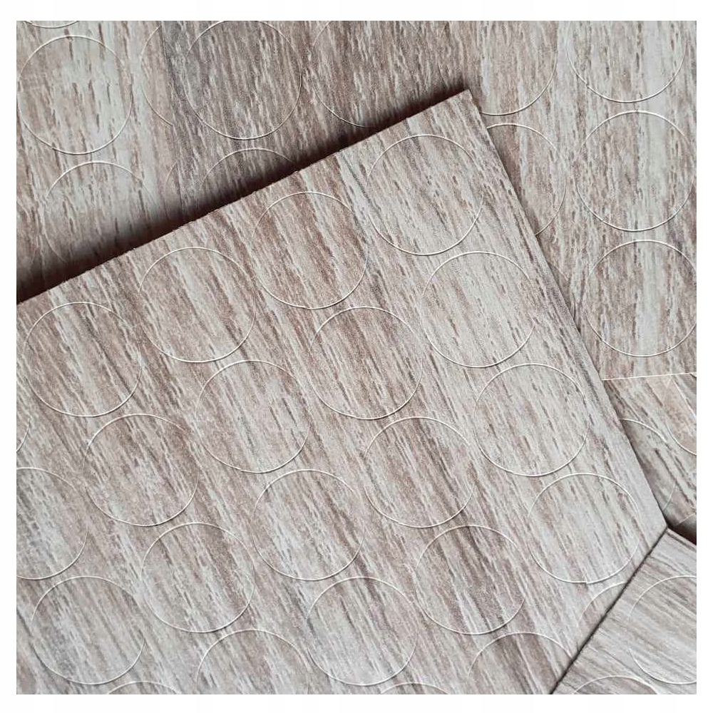 100 szt ZAŚLEPKI SAMOPRZYLEPNE MASKUJĄCE DO MEBLI DĄB SONOMA 858 Folmag Marka Folmag