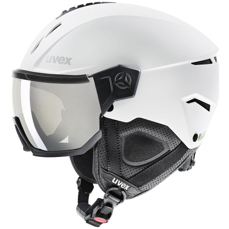 Uvex Přilba Instinct Visor lyžařská bílá-černá mat 56-58 cm
