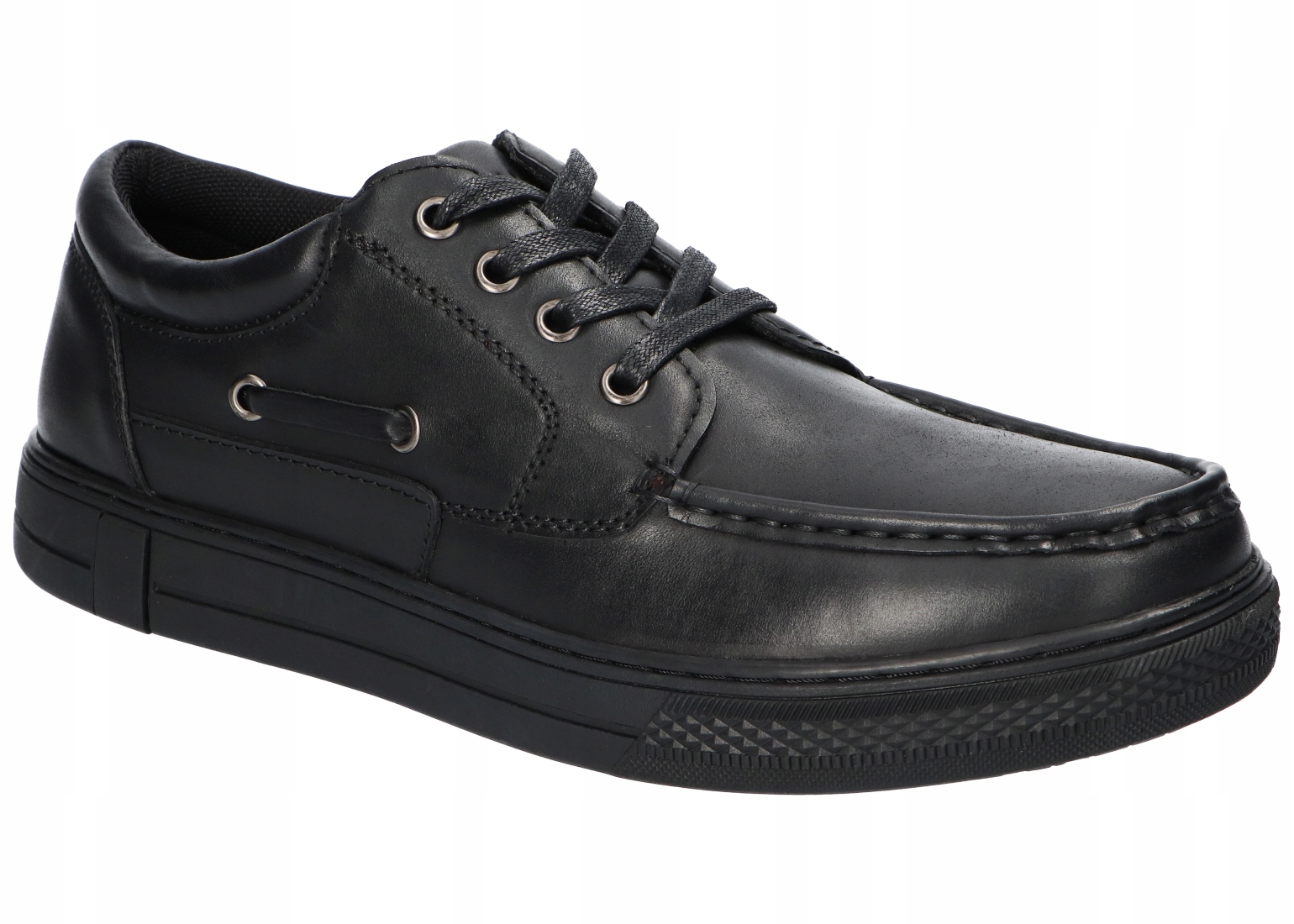 American Club CY156 Elegantní Polobotky Mokasíny Kožené Pánské Boty Bk 43