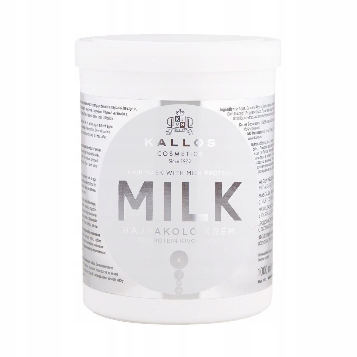 

Kallos Kjmn Maska Milk mleczna, 1000 ml