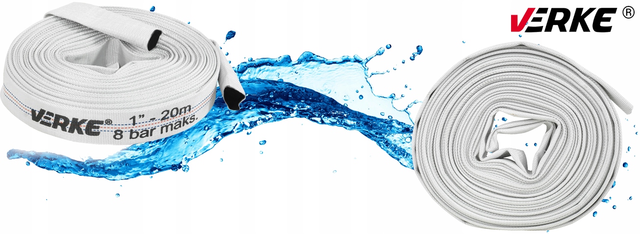 WĄŻ STRAŻACKI PARCIANY DO WODY BRUDNEJ SZAMBA 1" CAL 20M OGRODOWY DO POMPY Długość 20 m