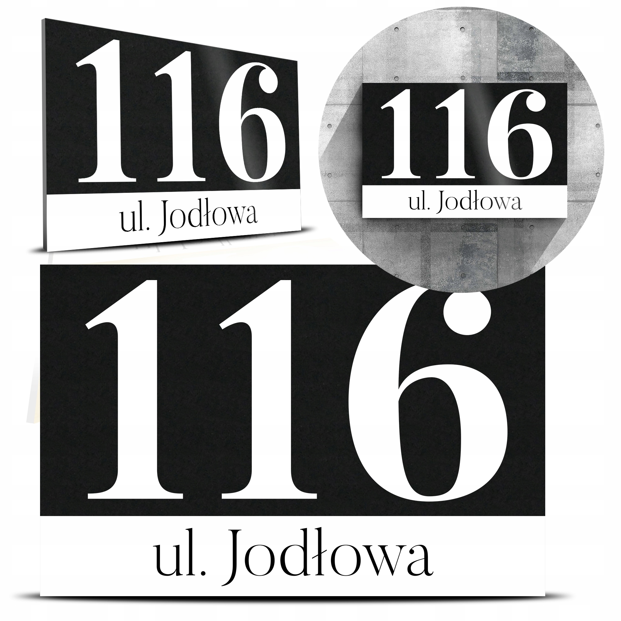 TABLICZKA na dom TABLICA Adresowa CZARNY MAT 148