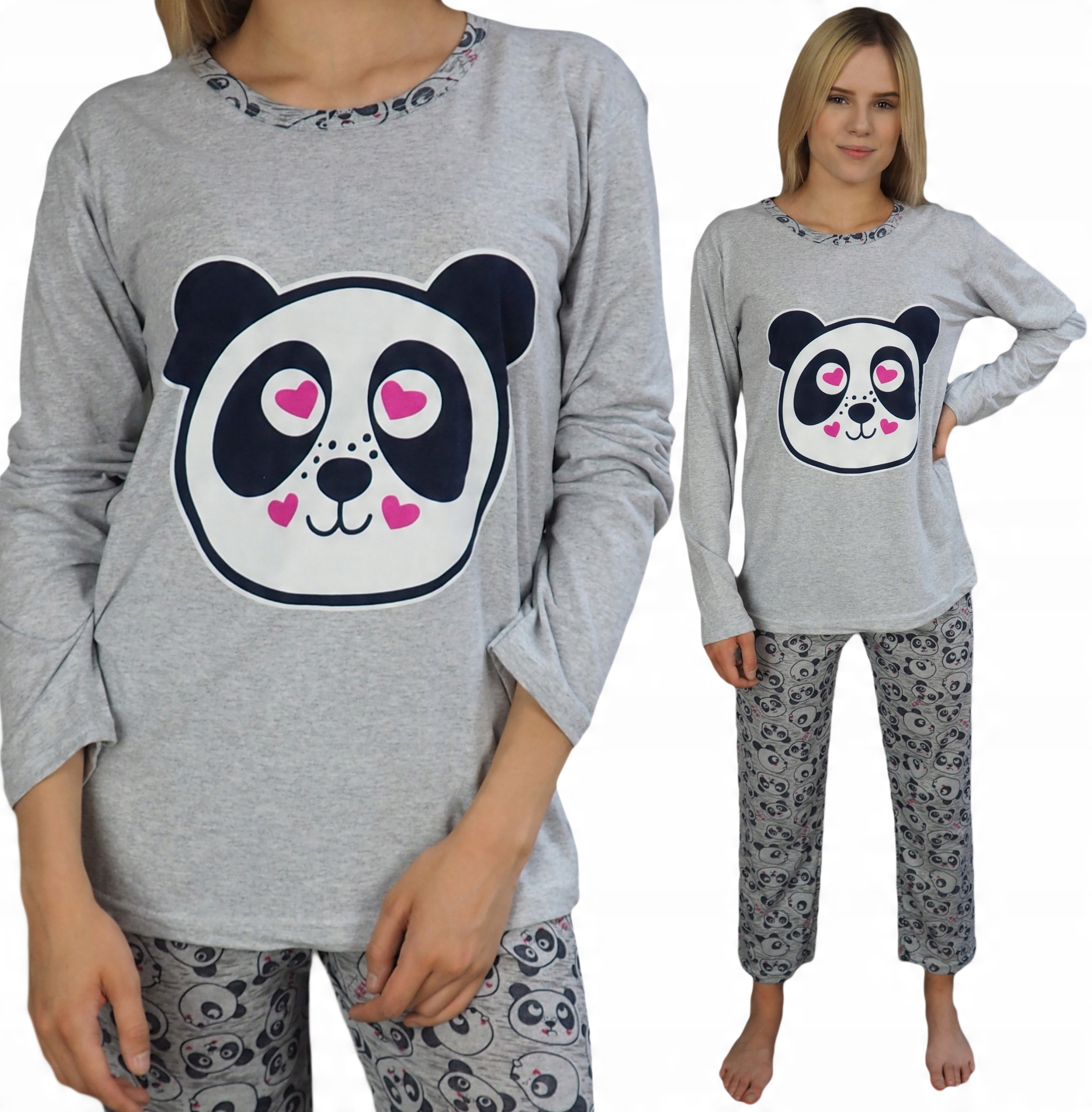 

Piżama Damska L 40 wygodna Nowa Tania panda Fajna