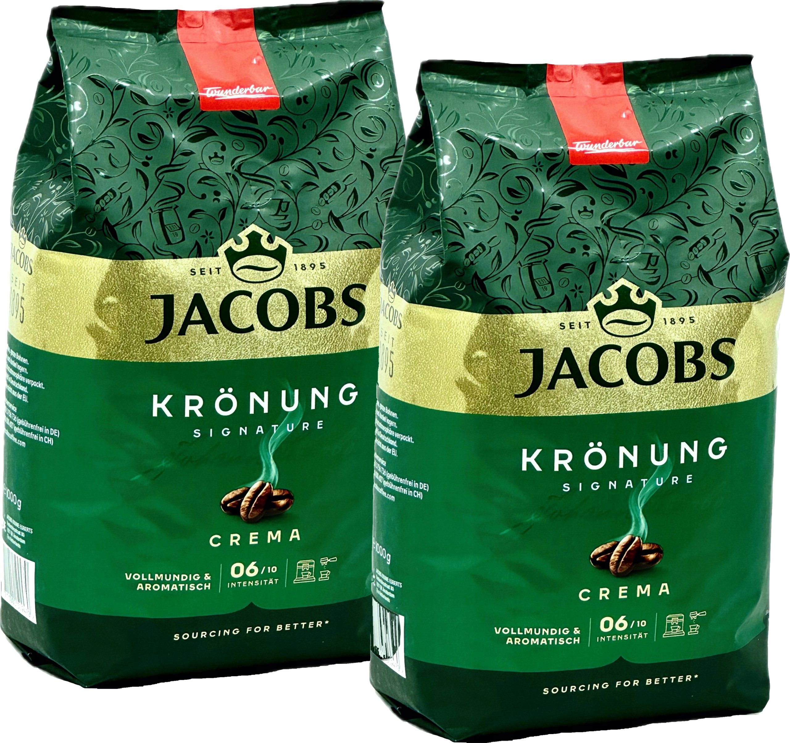 Levně Káva zrnková Jacobs Kronung Crema 2x 1 kg