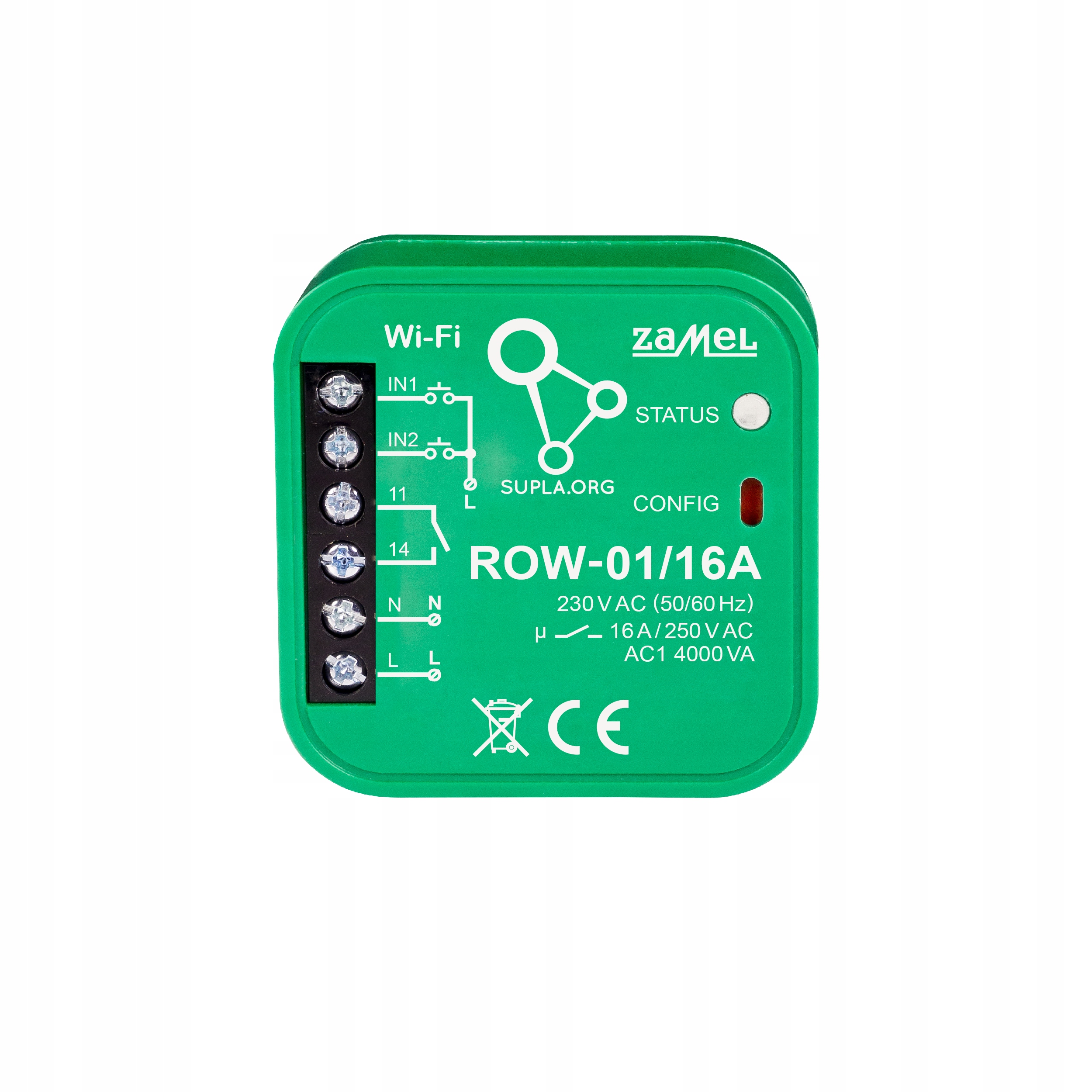 Dwukierunkowy odbiornik WiFi 1 kanałowy ROW-01/16A inteligentny dom