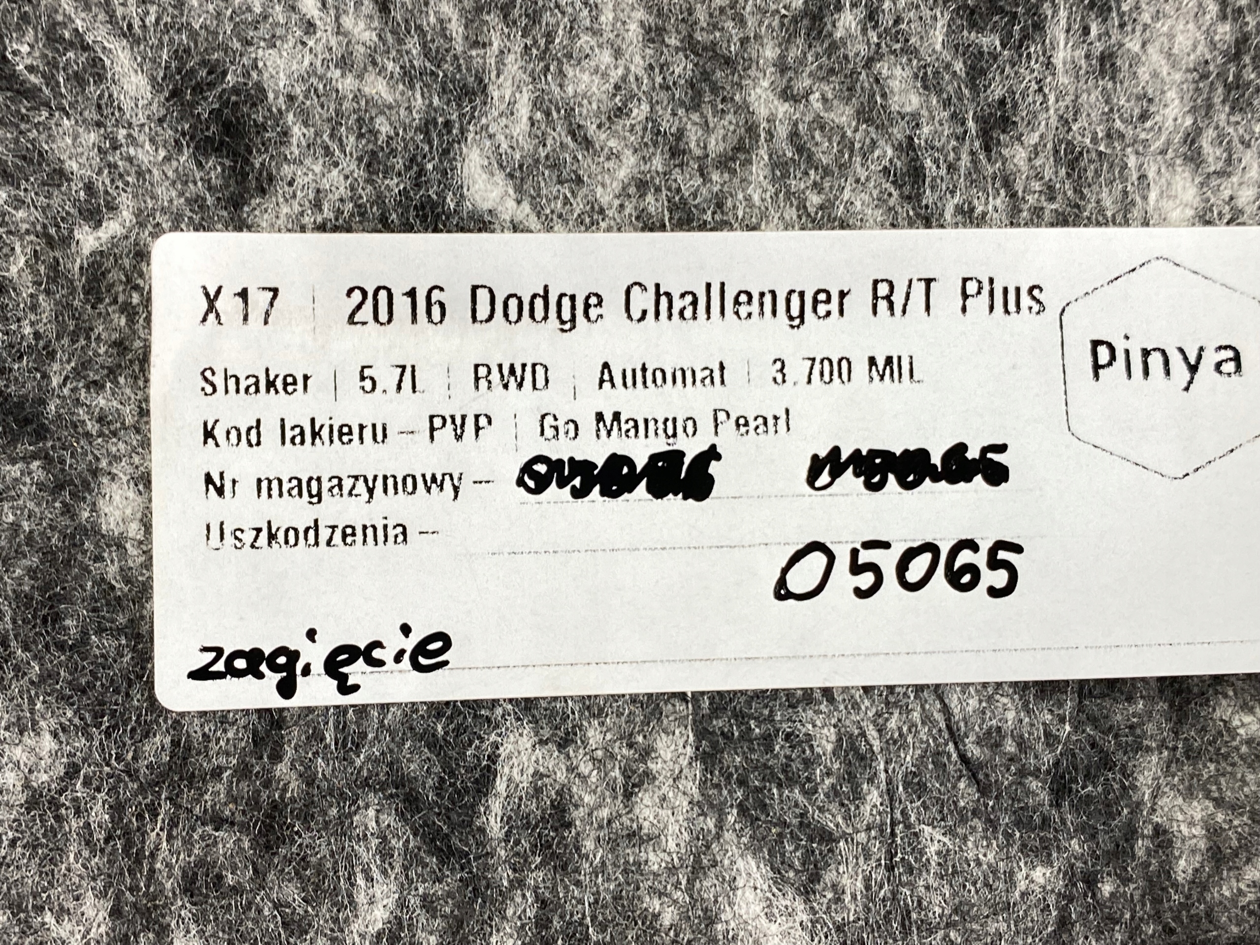 upholstery soundproofing boot Dodge Charger Challenger 2015+ USA