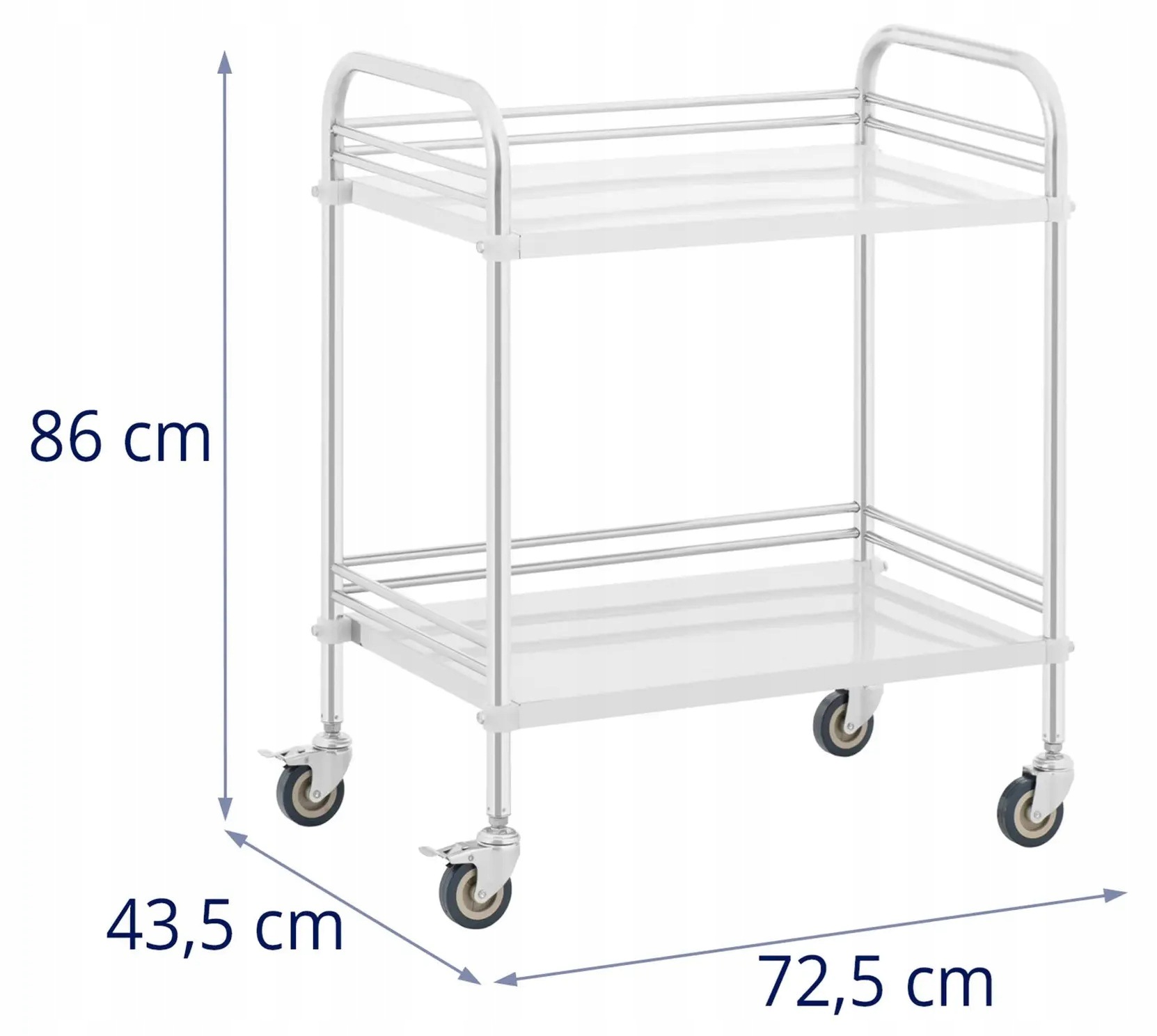 Wózek laboratoryjny asystor 2 półki 73x44cm Steinberg SBS-LF-143 10030869