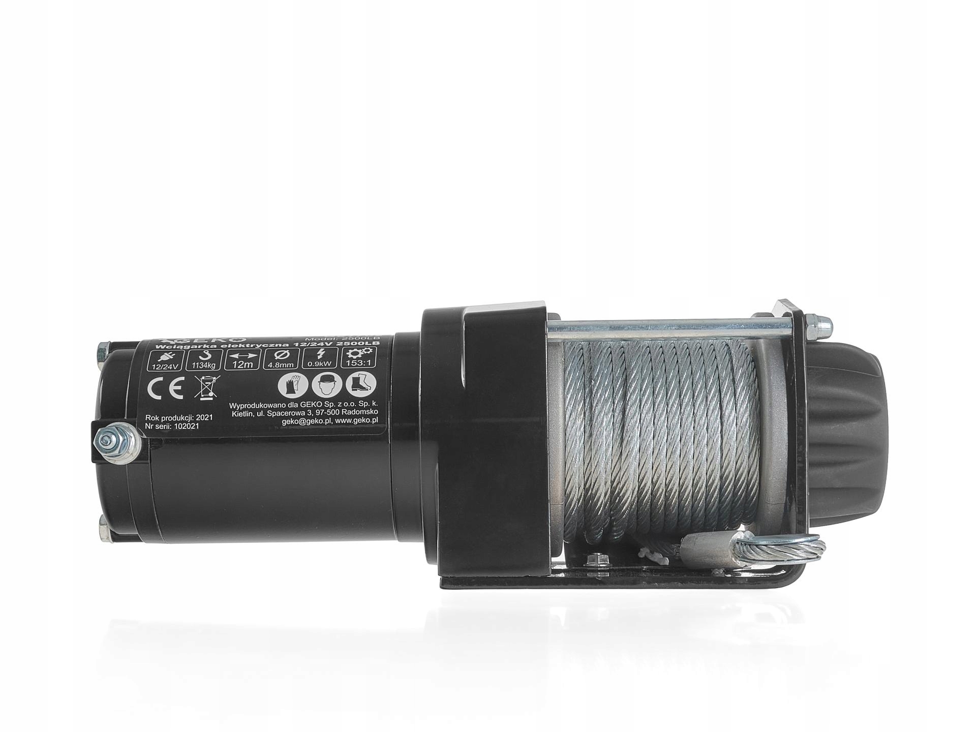 WYCIĄGARKA WCIĄGARKA AKUMULATOROWA do AUTA Quada PŁUGA 12V 2500LBS + PILOT Producent inny