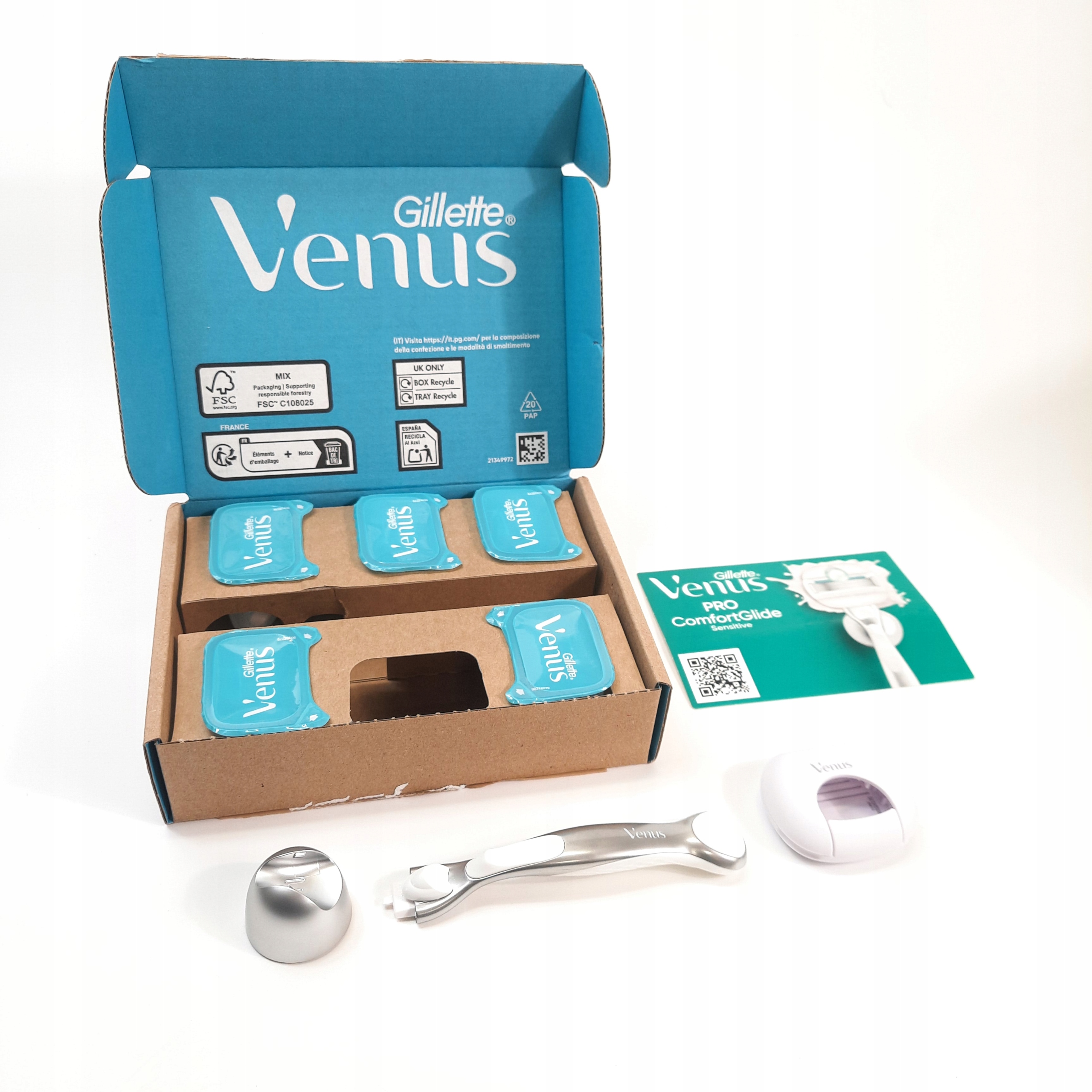Gillette Venus Pro Comfortglide Sensitive Maszynki Do Golenia Damskie 5 Szt