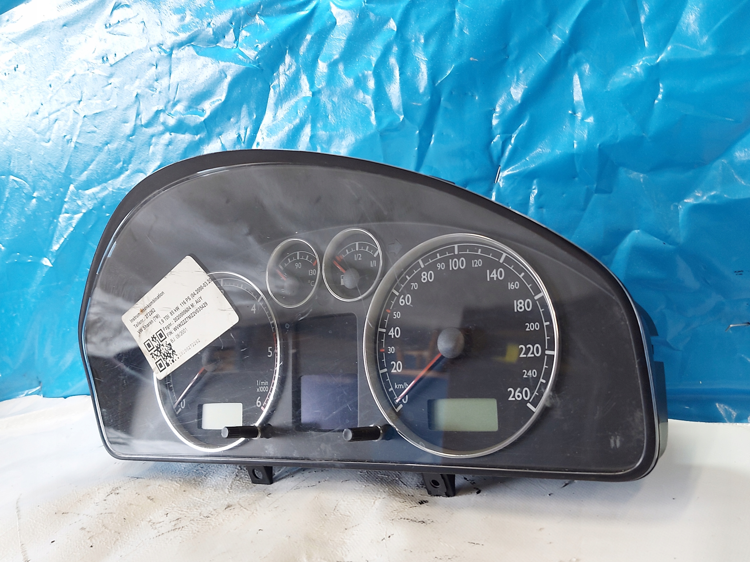 dials clock VW SHARAN 1.9 TDI 7M3920820F
