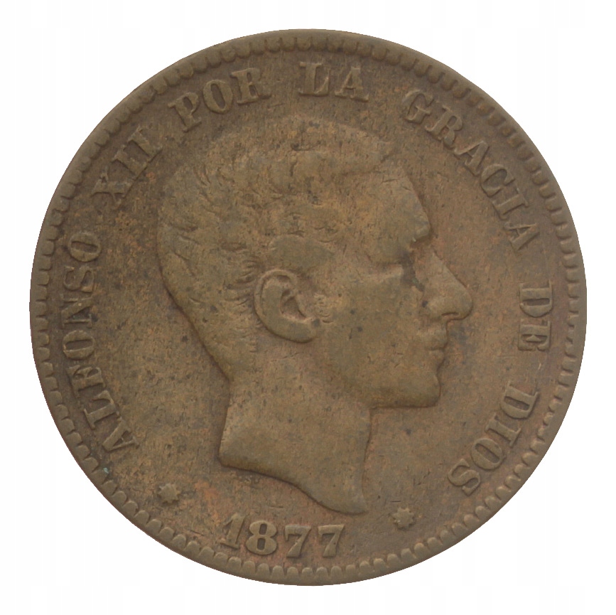 [M11010] Hiszpania 10 centimos 1877