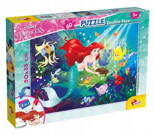 Puzzle dwustronne 60 Mała Syrenka Lisciani