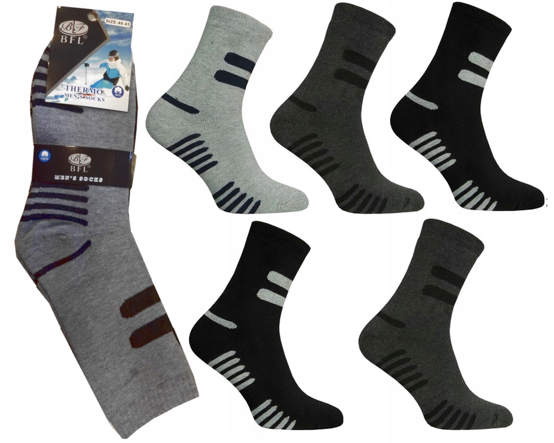 

5x Męskie skarpetki Skarpety Thermo-FROTTE 43-46
