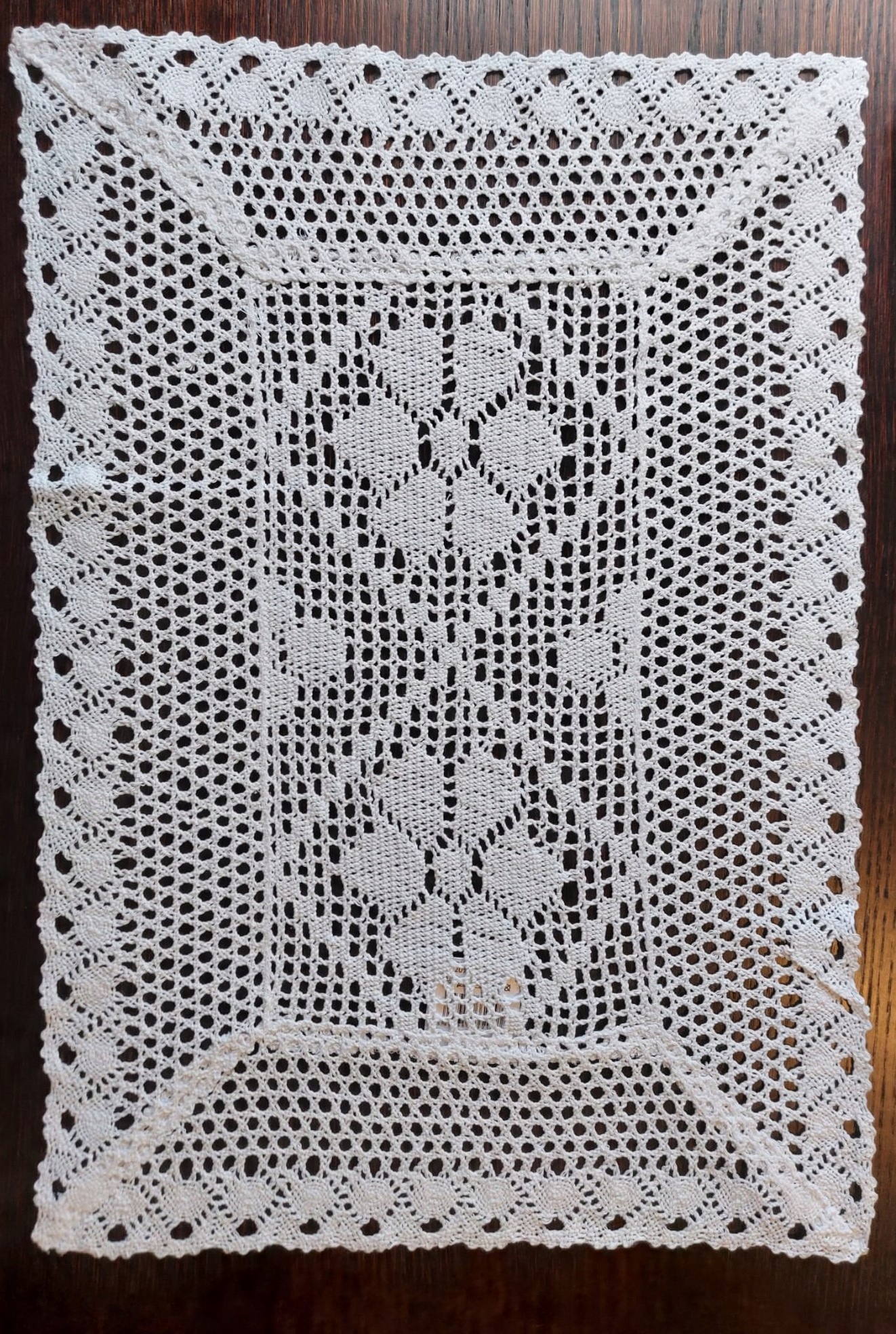 

Serwetka Szydełko 35x50 cm biel koronka