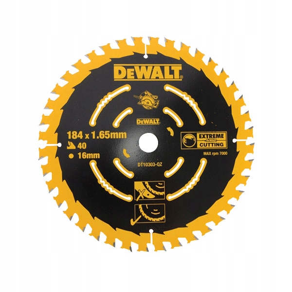 Kotoučová Pila Pro Záhlubník 184 mm x 40 cm x 16 mm pro dřevo Dewalt