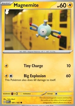 Reverse Holo Pokemon Tcg Elektryczny Magnemite (081)