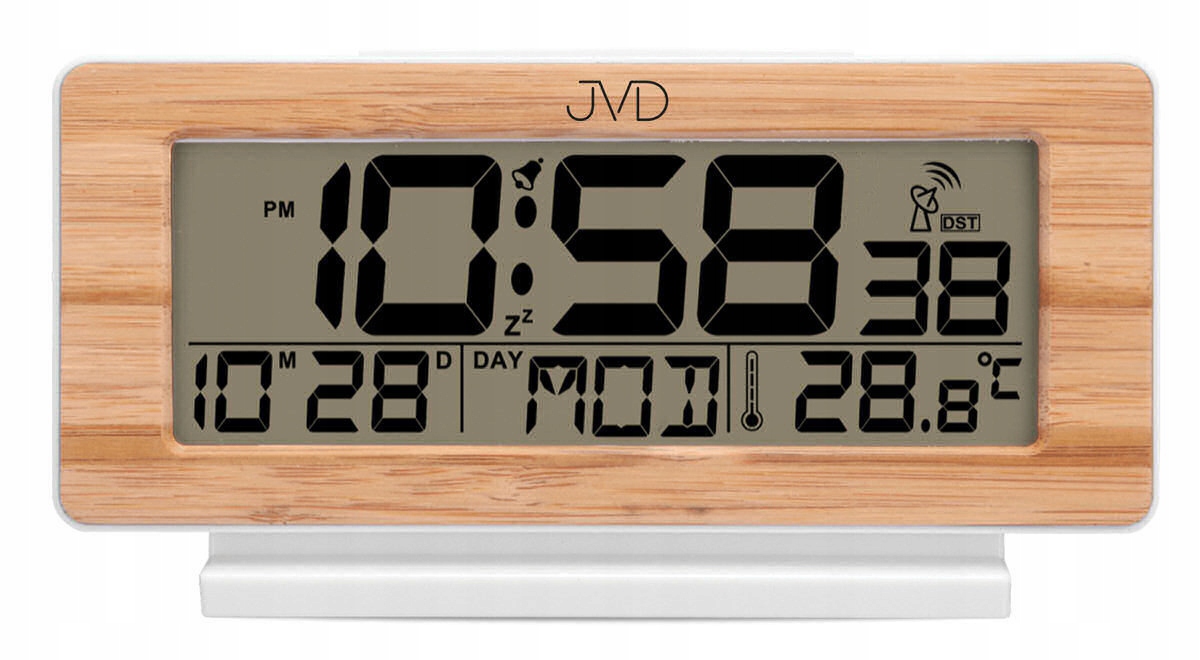 Velký, Dobře Čitelný Podsvícený Budík S Teploměrem Jvd RB3523.3