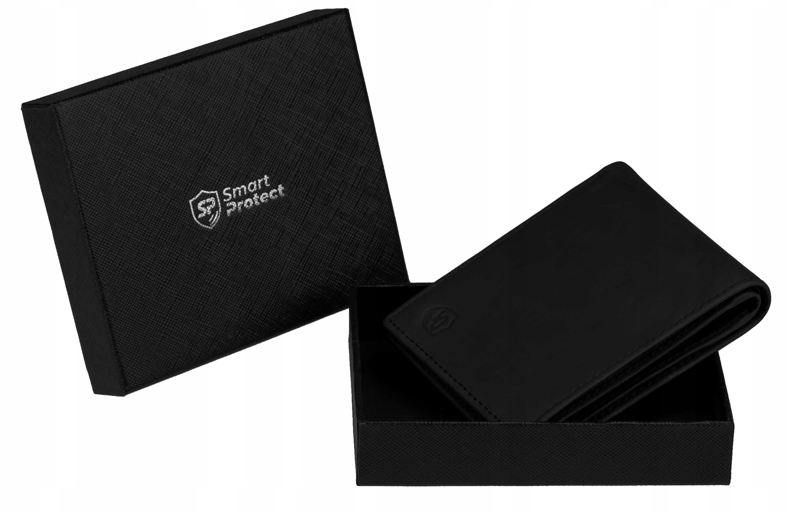 Męski Portfel cienki RFID Slim Klips Czarny Etui Model 0219