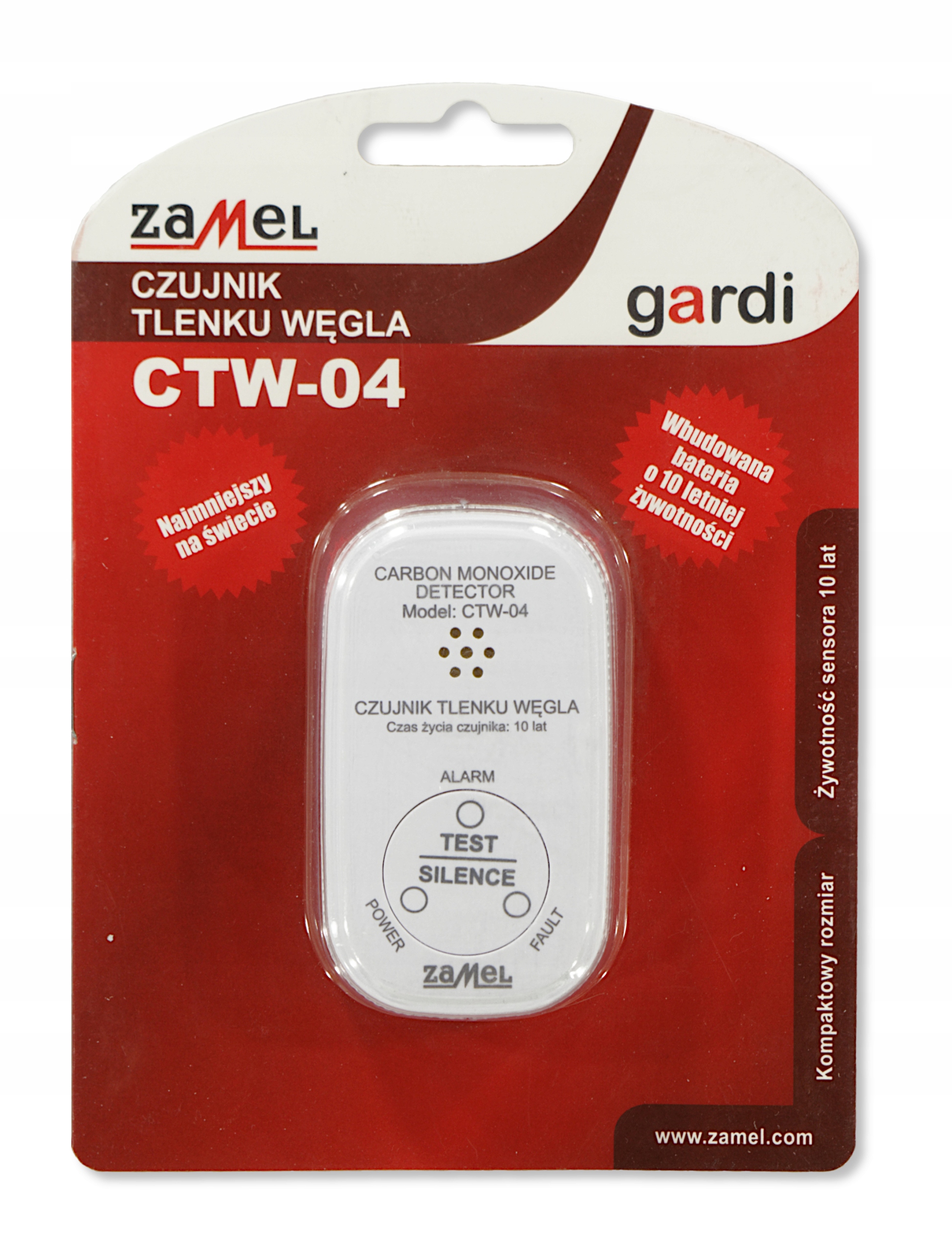 Czujnik czadu tlenku węgla z baterią 10 lat ZAMEL Rodzaj Czadu