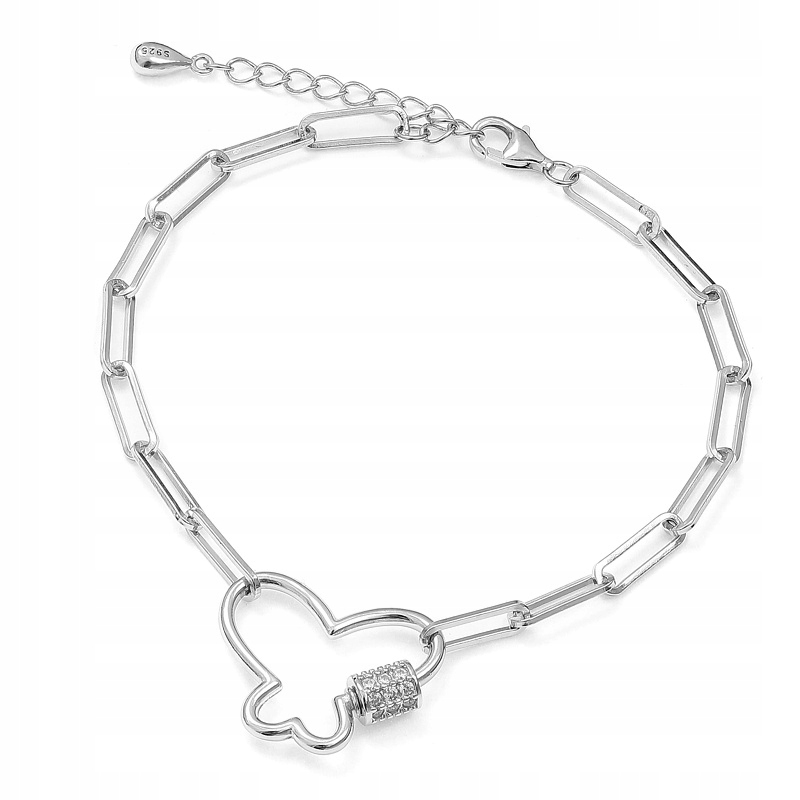 Stříbrný náramek s přívěskem motýl Ag 925 B05197