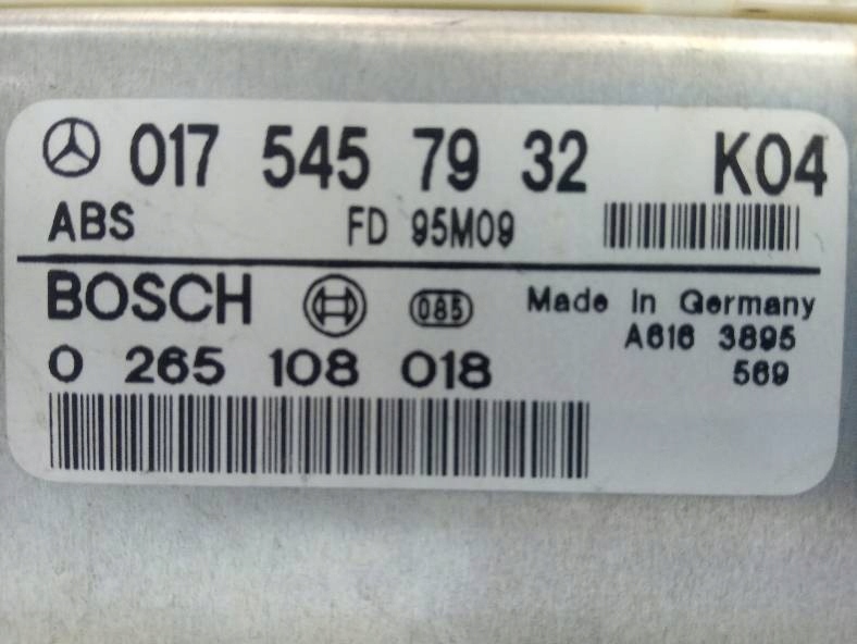 STEROWNIK ABS 0265108018 Mercedes C-klasa I W202 Typ samochodu Samochody osobowe