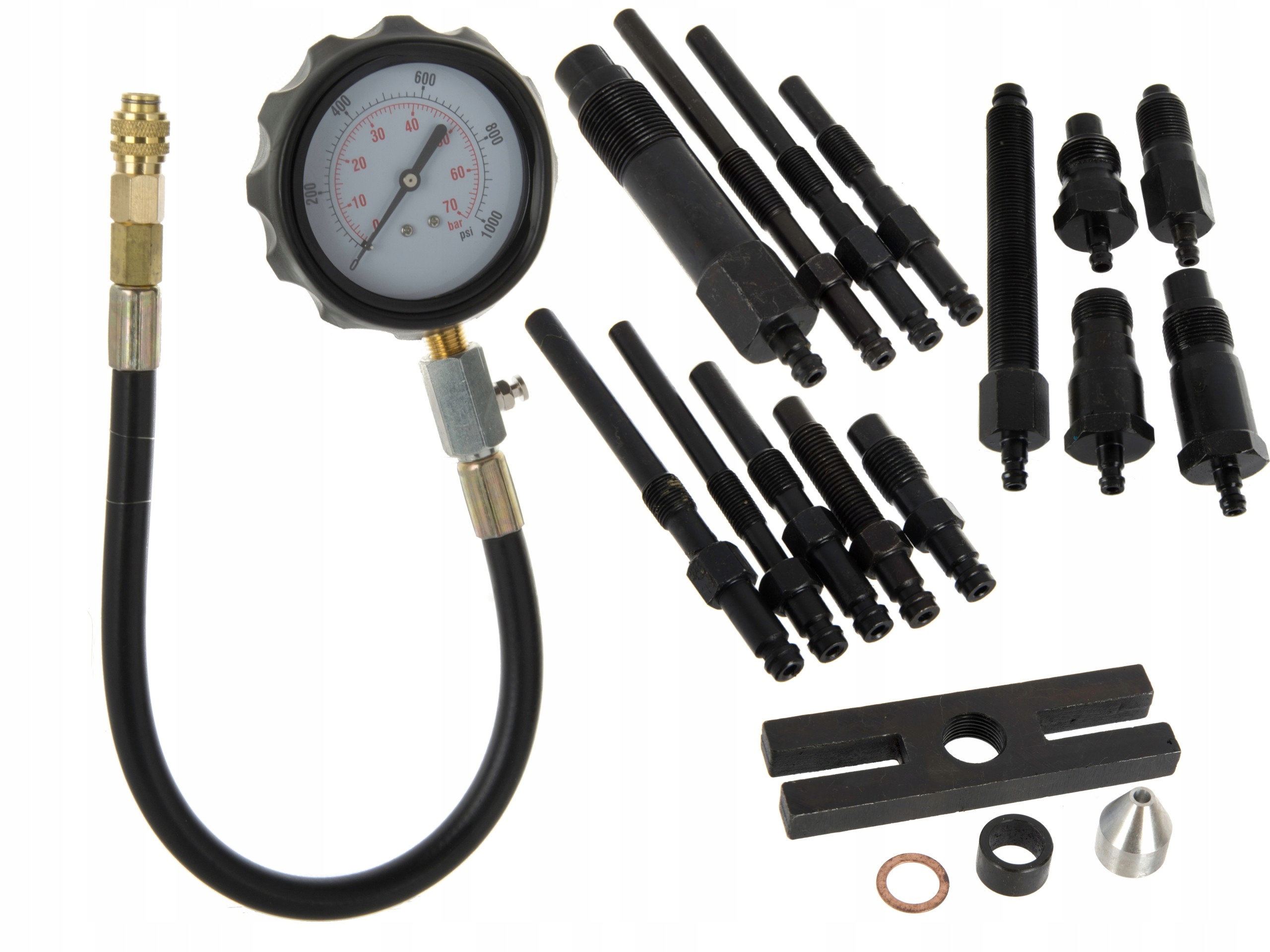 Тестер тиску стиснення дизеля з перехідниками 17E