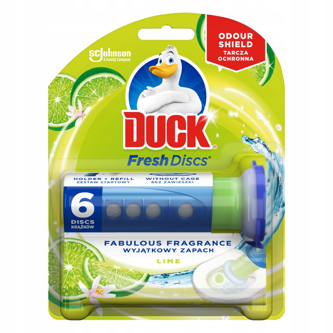 ŻELOWE KRĄŻKI Do TOALETY Czyszczenie WC Duck Fresh Discs Lime x 3 EAN (GTIN) 5000204966169