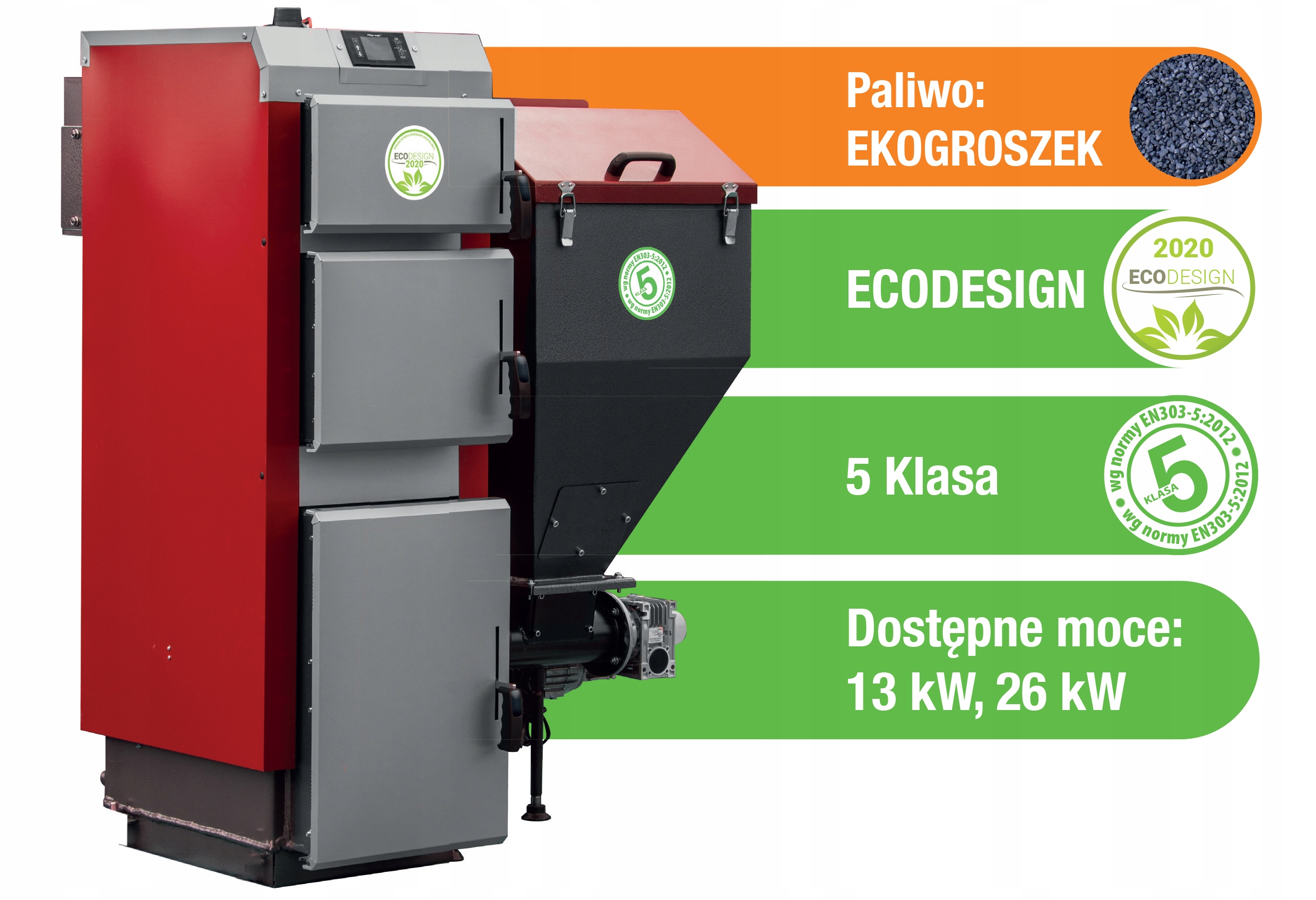 KOCIOL PIEC Z PODAJNIKIEM 13 kW PLESZEW PRODUCENT Marka inna