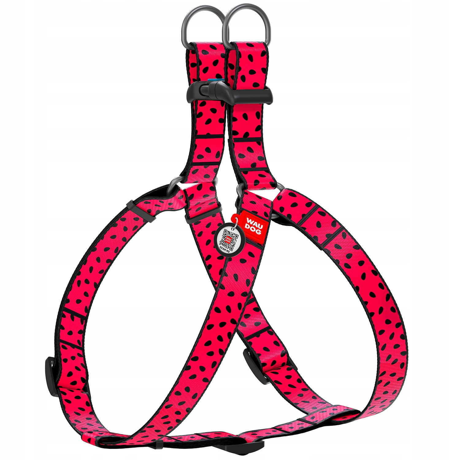 Postroje Pro Velké Psy Waudog Nylon Design Meloun L 60-90 CM 25 MM Qr