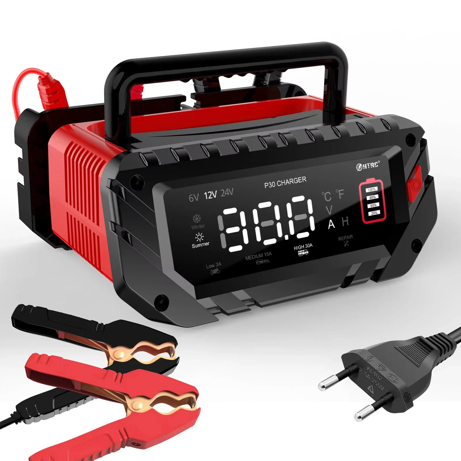 Nabíječka autobaterií 30A 12V/24V Smart nabíječka baterií