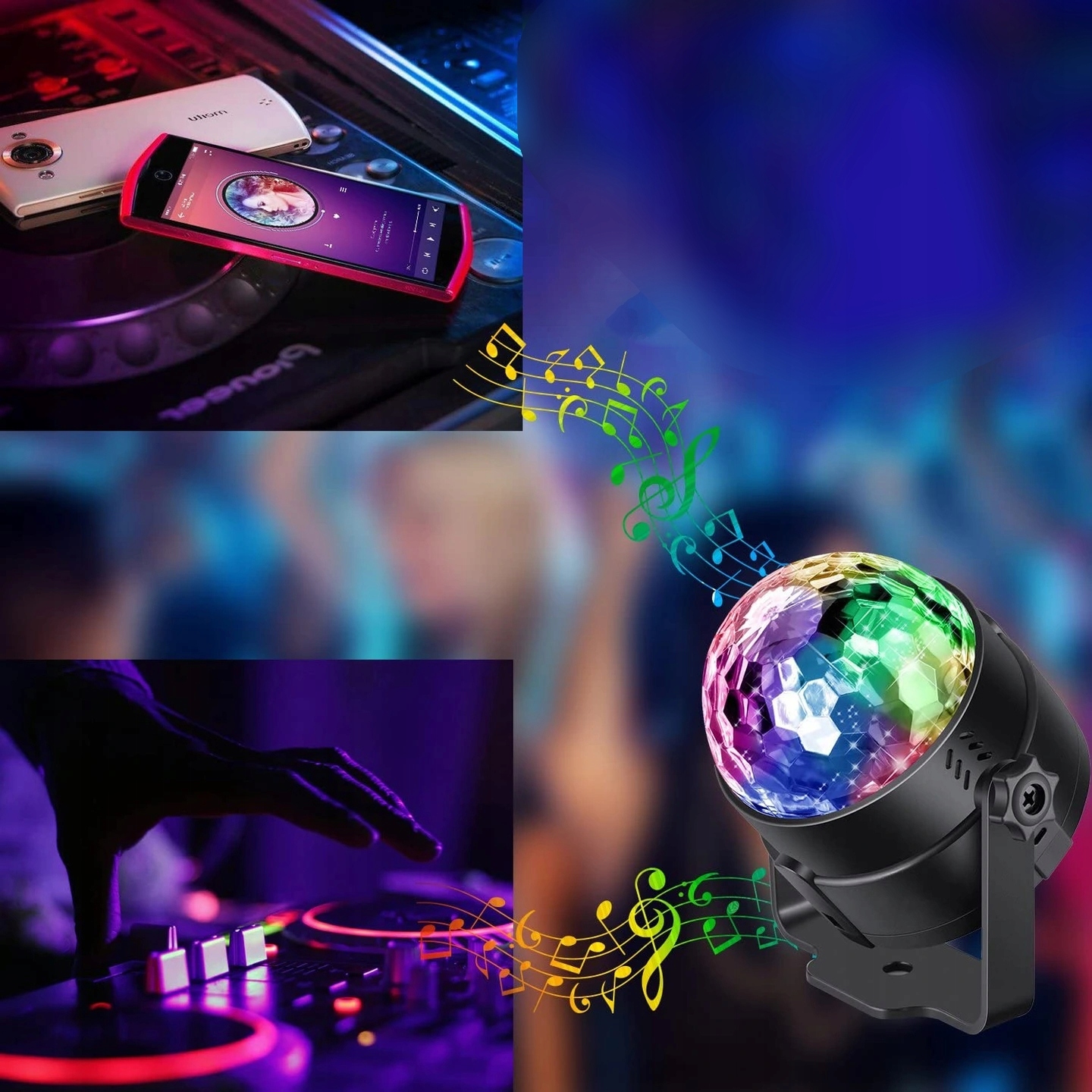 KULA DISCO RGB PROJEKTOR DYSKOTEKOWY LED Z PILOTEM EAN (GTIN) 7896359842650