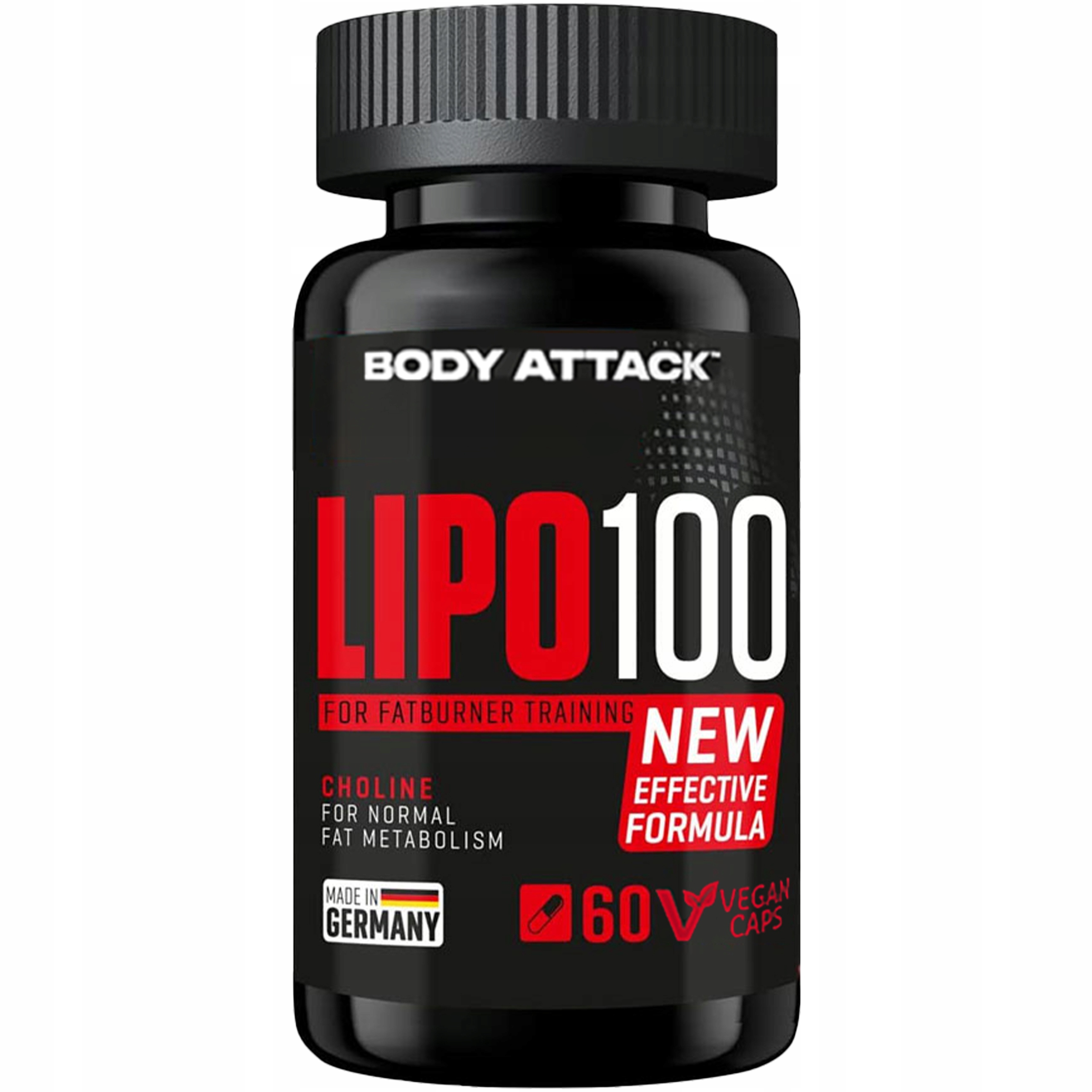 Spalovač tuků Body Attack Lipo 100 60 kapslí Redukce Vege Dieta