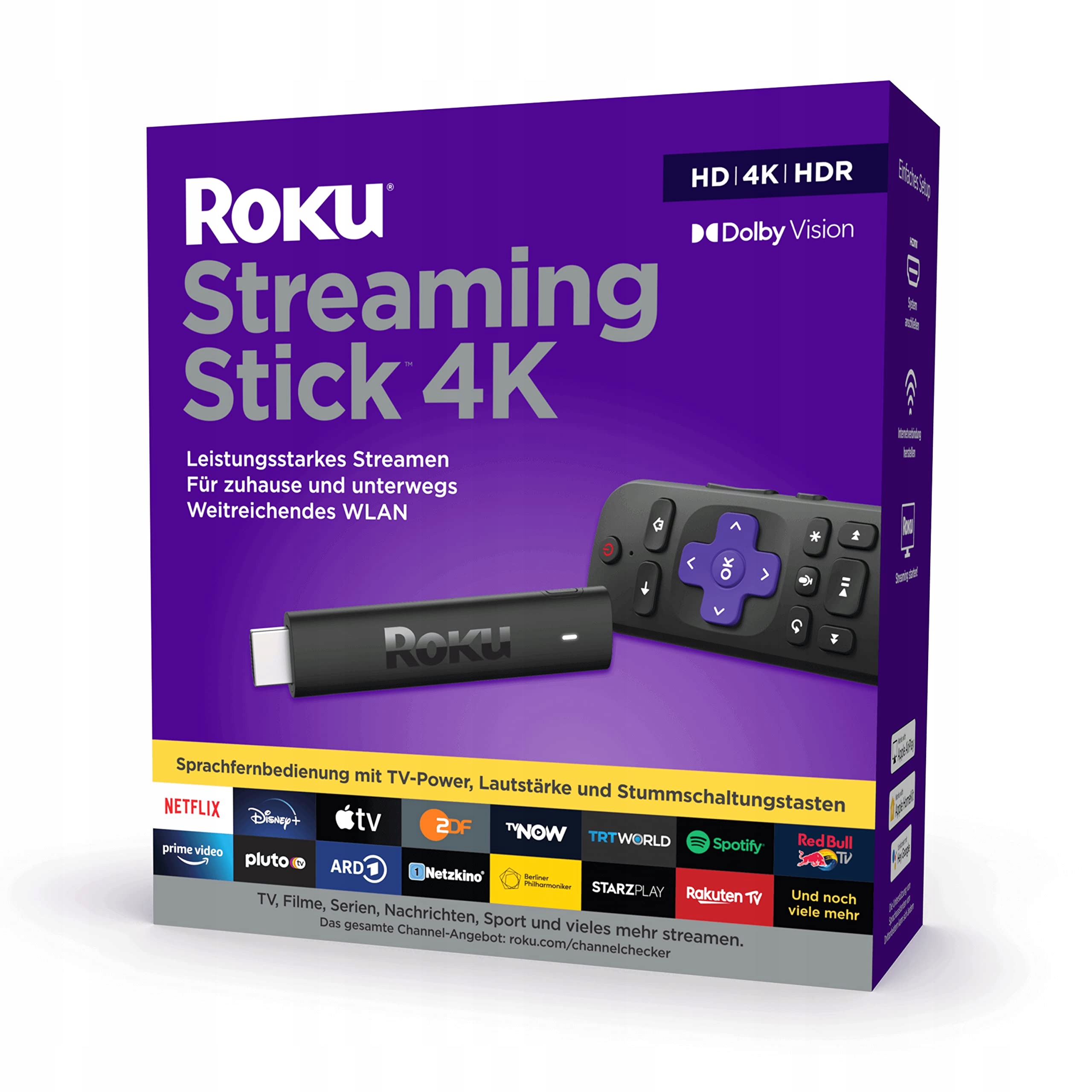 Roku Streaming Stick 4K Odtwarzacz multimediów 4K Sklep, Opinie, Cena