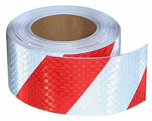 

Taśma Odblaskowa Konturowa Obrysowa Biało Czerwona