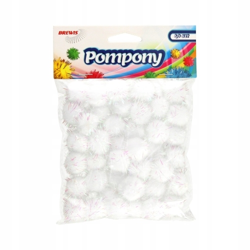 Pompony 20MM Brewis POM27 Białe