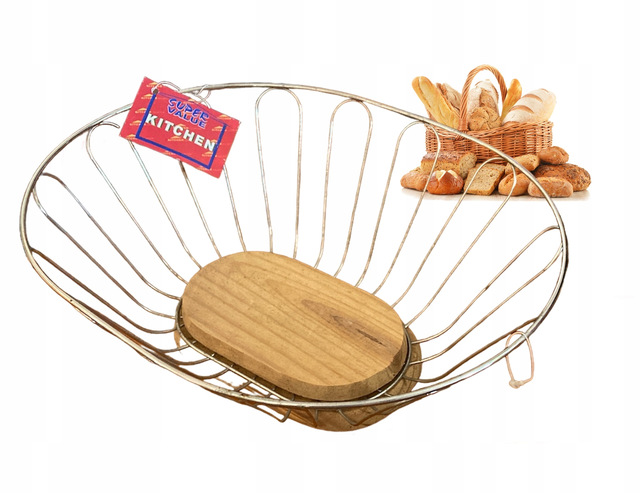 KOSZYK NA CHLEB BREAD BAMBUSOWY DRUCIANY 11.5" JK13009D