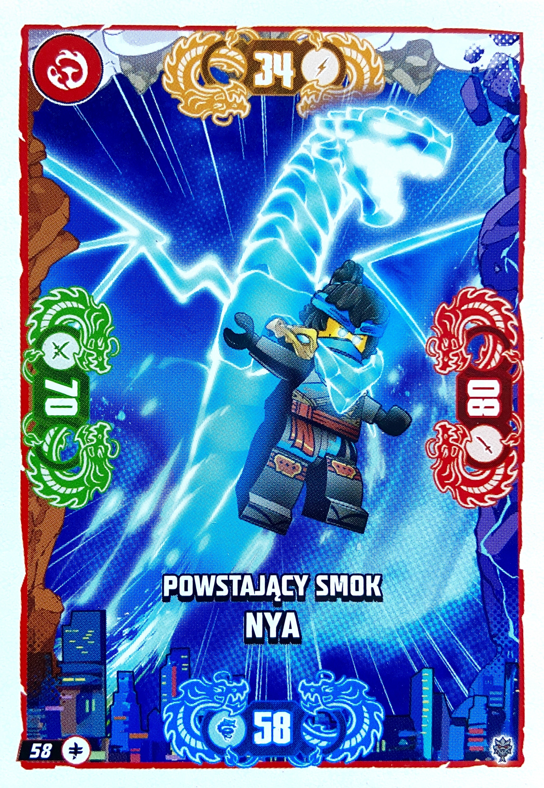 Lego Ninjago 2026 seria 11 karta wyjątkowa 58 Powstający Smok Nya