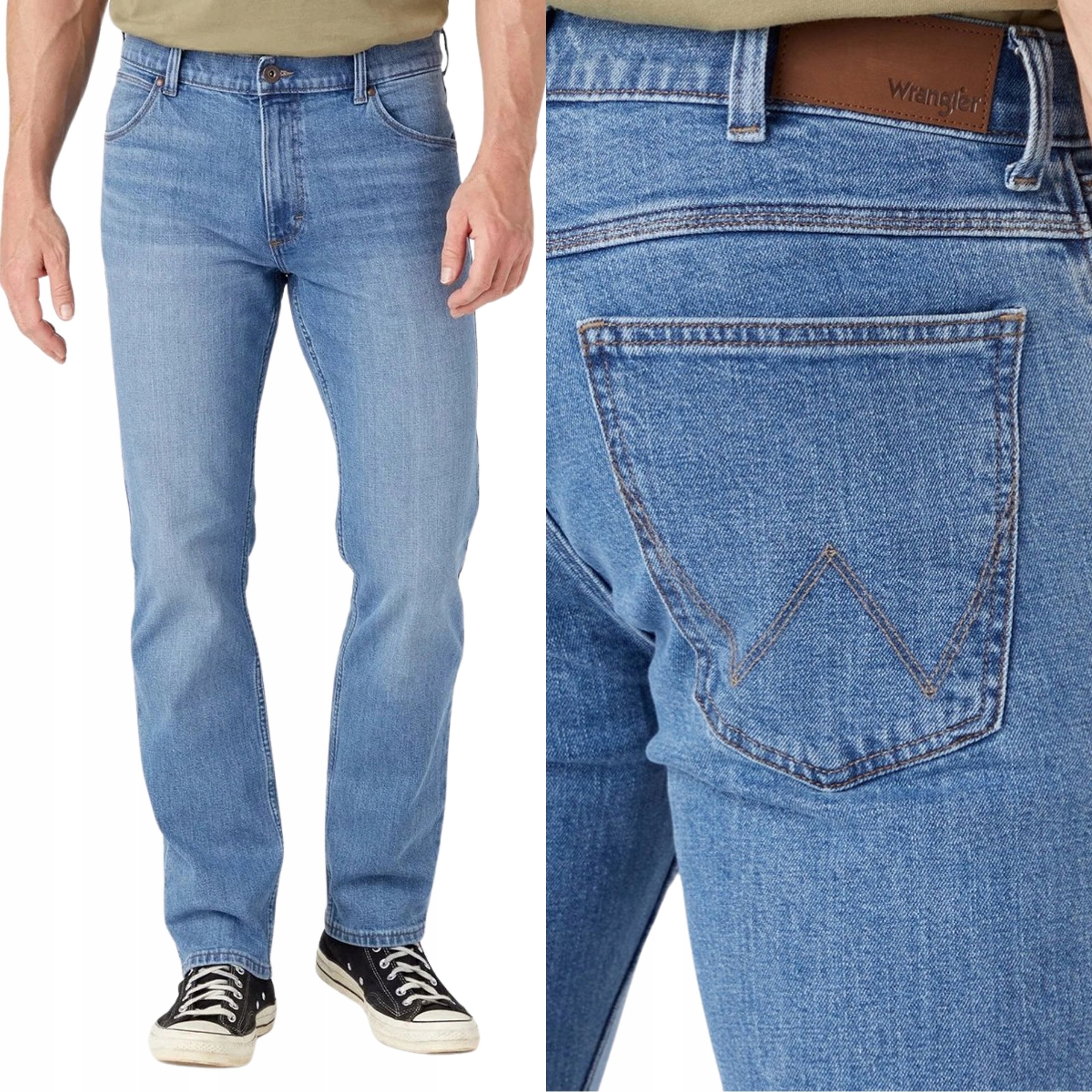 Wrangler kalhoty Straight modré džíny Regular W33 L34